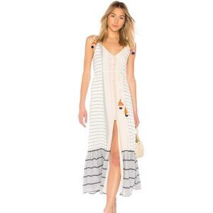 Tullarosa The Villa Maxi Dress in Calamar Stripe SZ XS